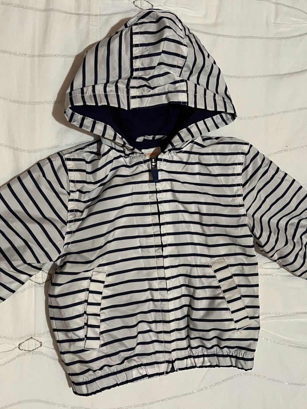 Gymboree Navy & White Striped Baby Hoodie